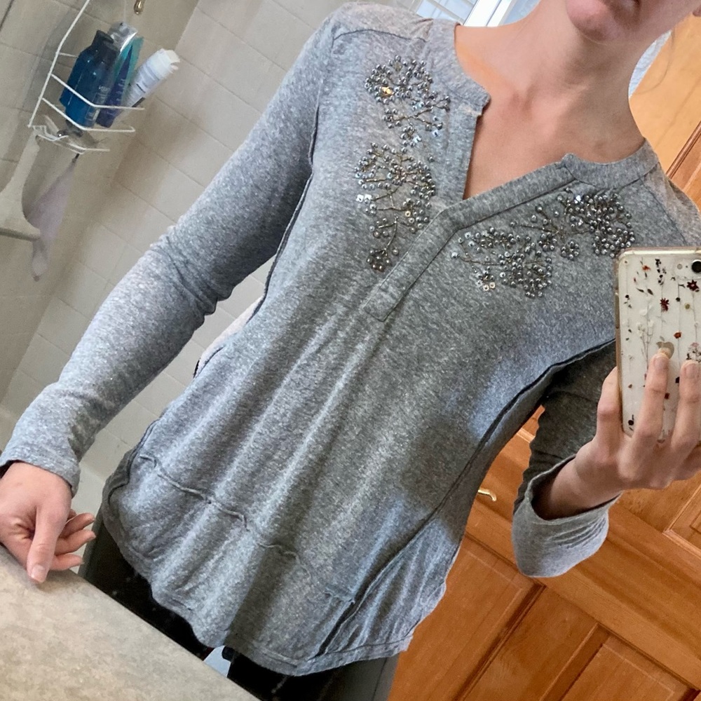 Anthropologie sparkly blouse
